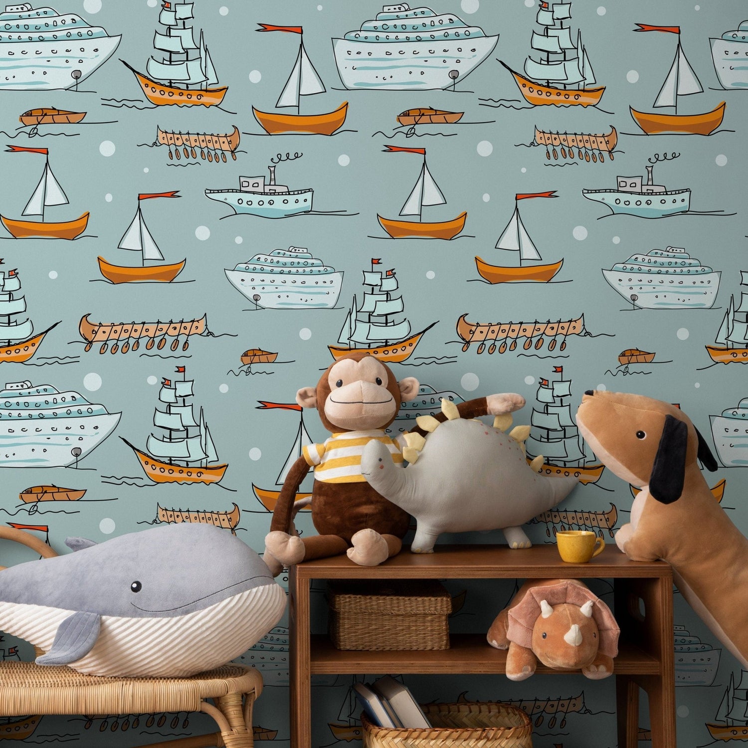 Nautical Charm Wallpaper - A166 - WallTrend