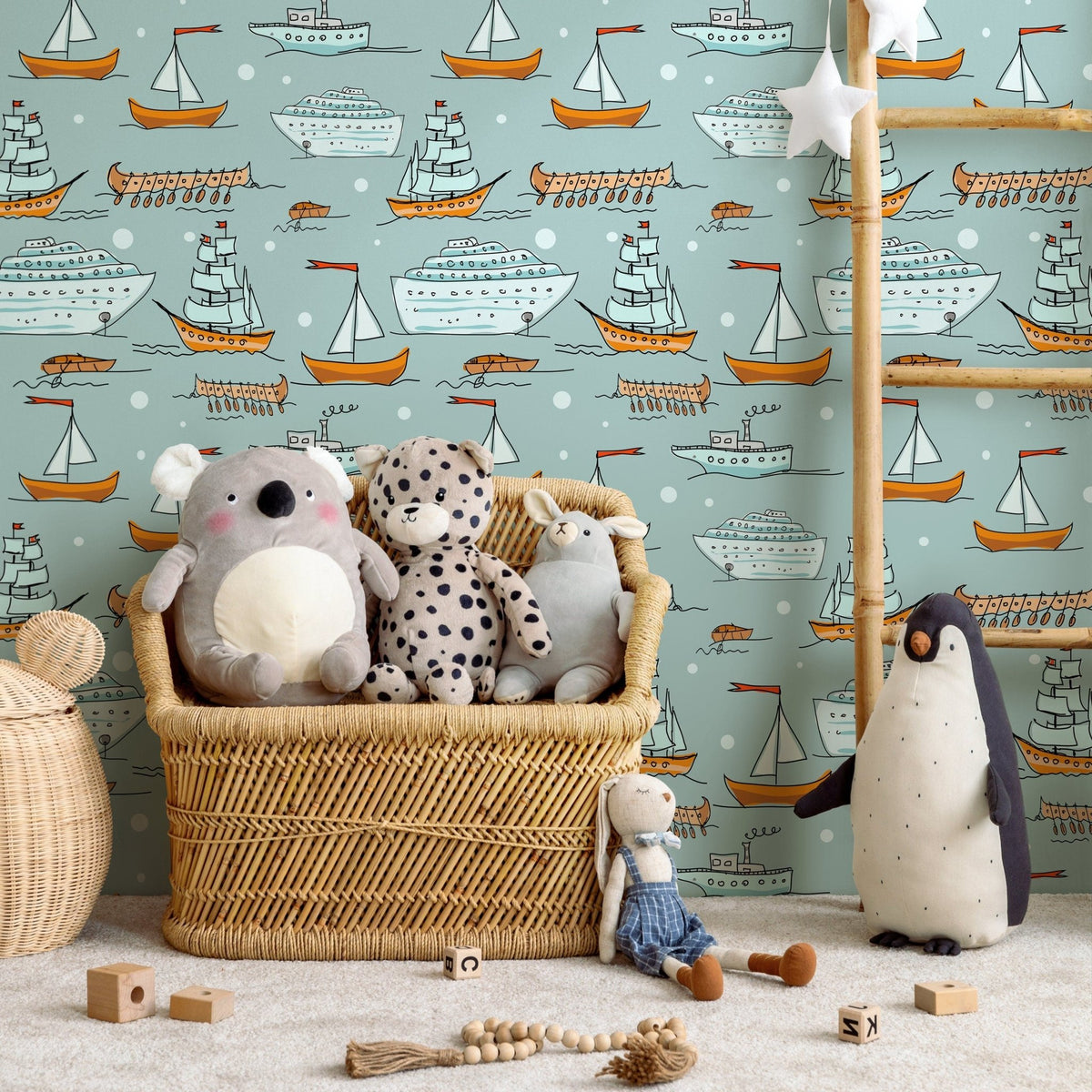 Nautical Charm Wallpaper - A166 - WallTrend