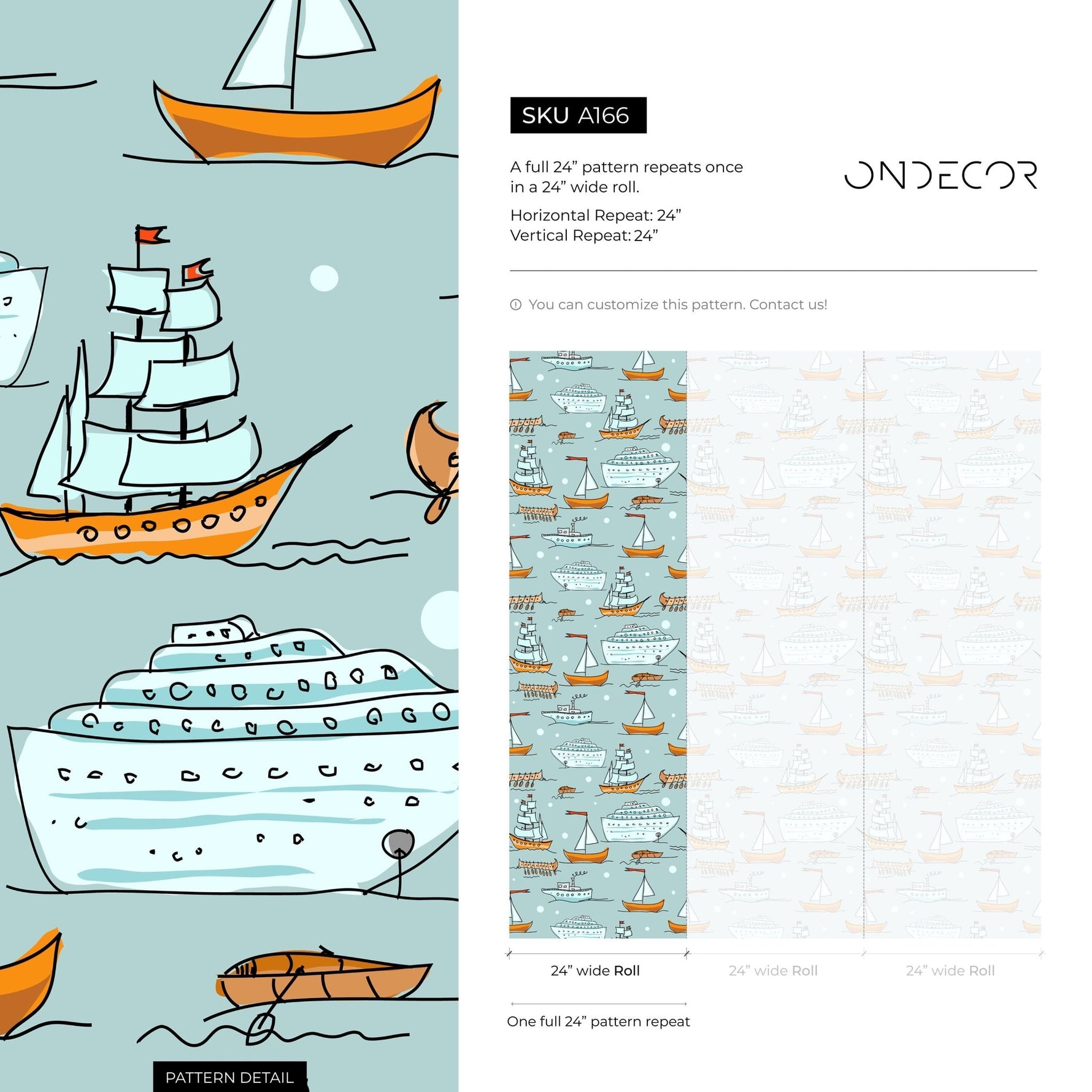 Nautical Charm Wallpaper - A166 - WallTrend