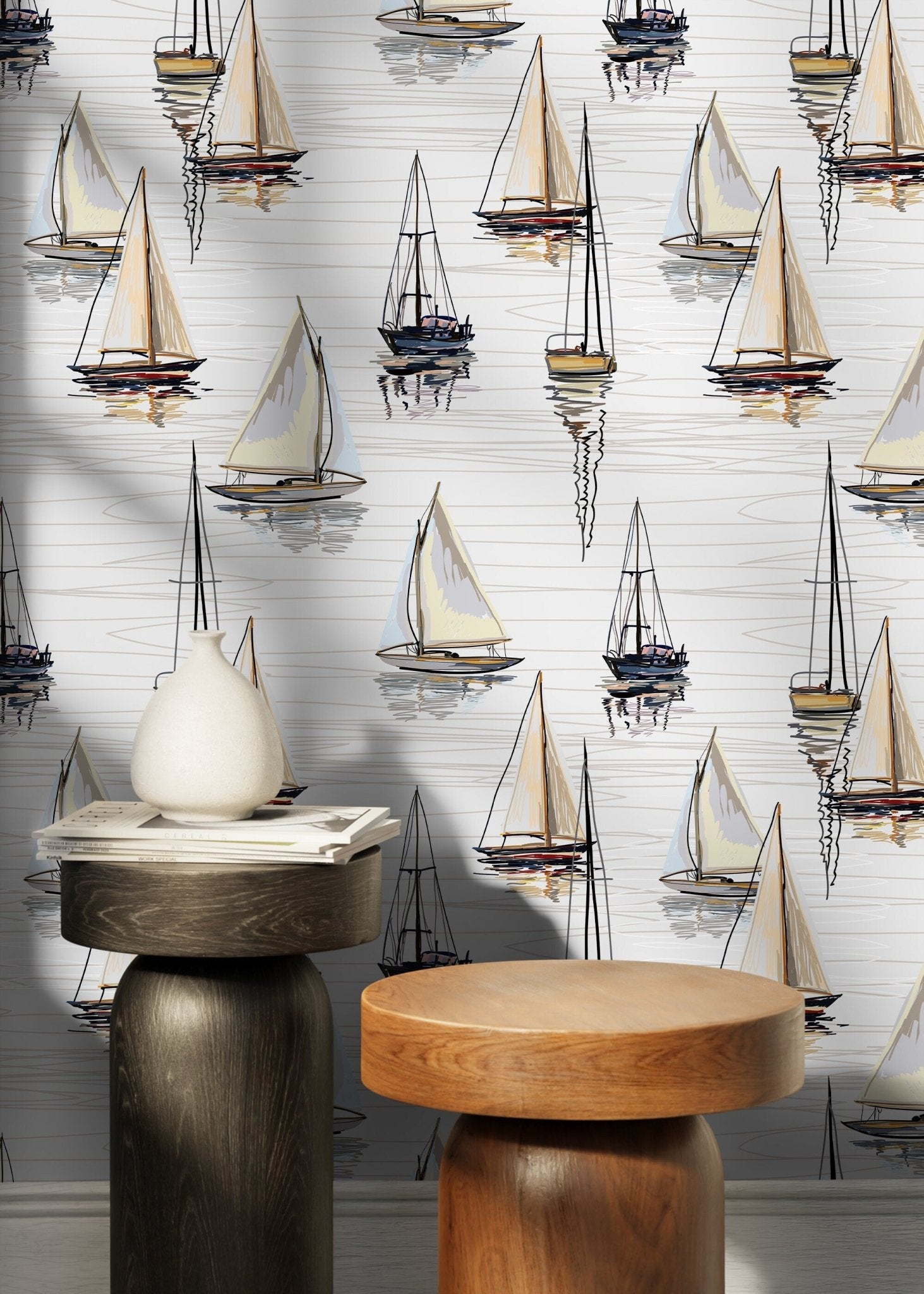 Nautical Reflections Wallpaper - D484 - WallTrend