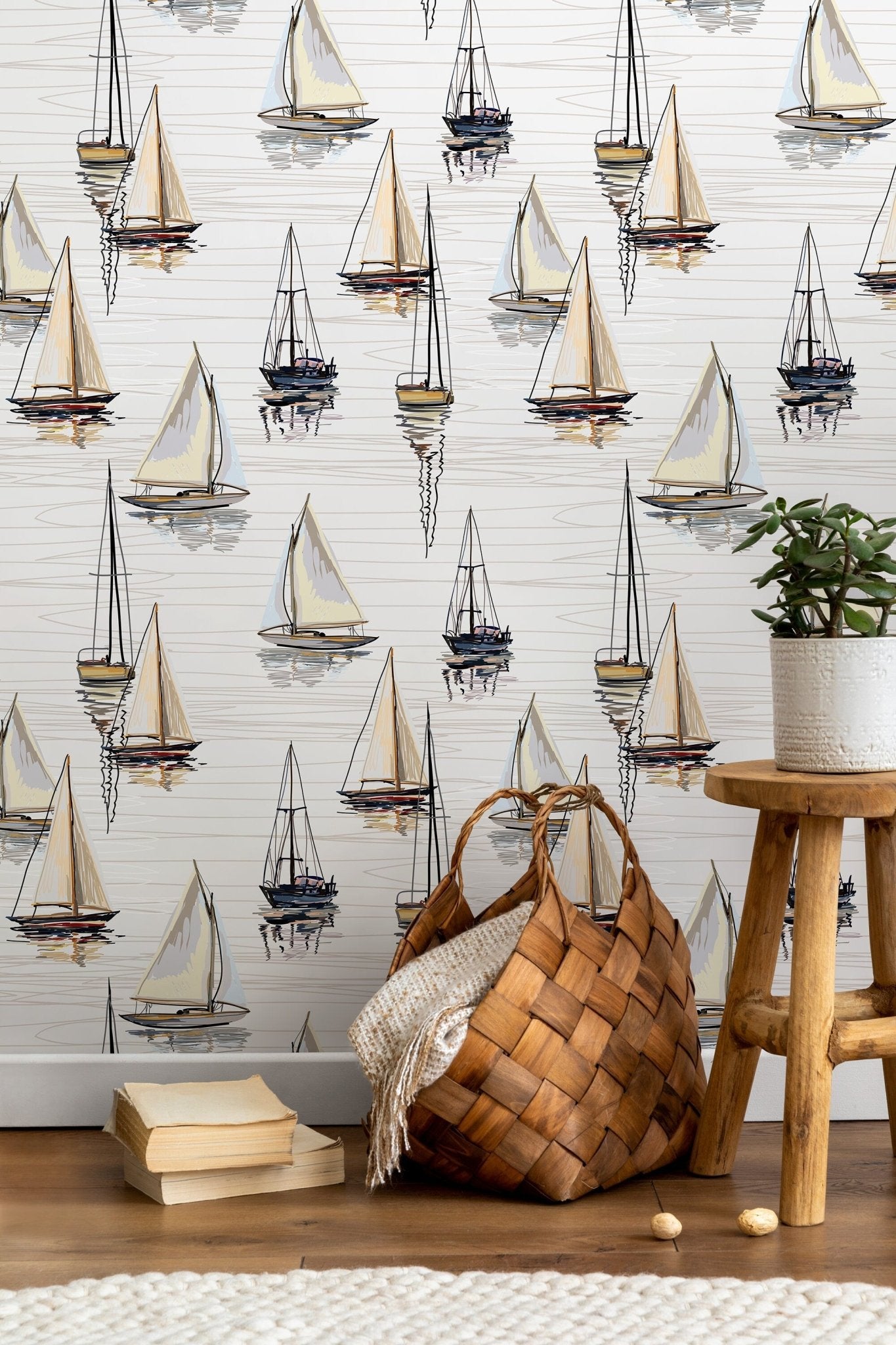 Nautical Reflections Wallpaper - D484 - WallTrend