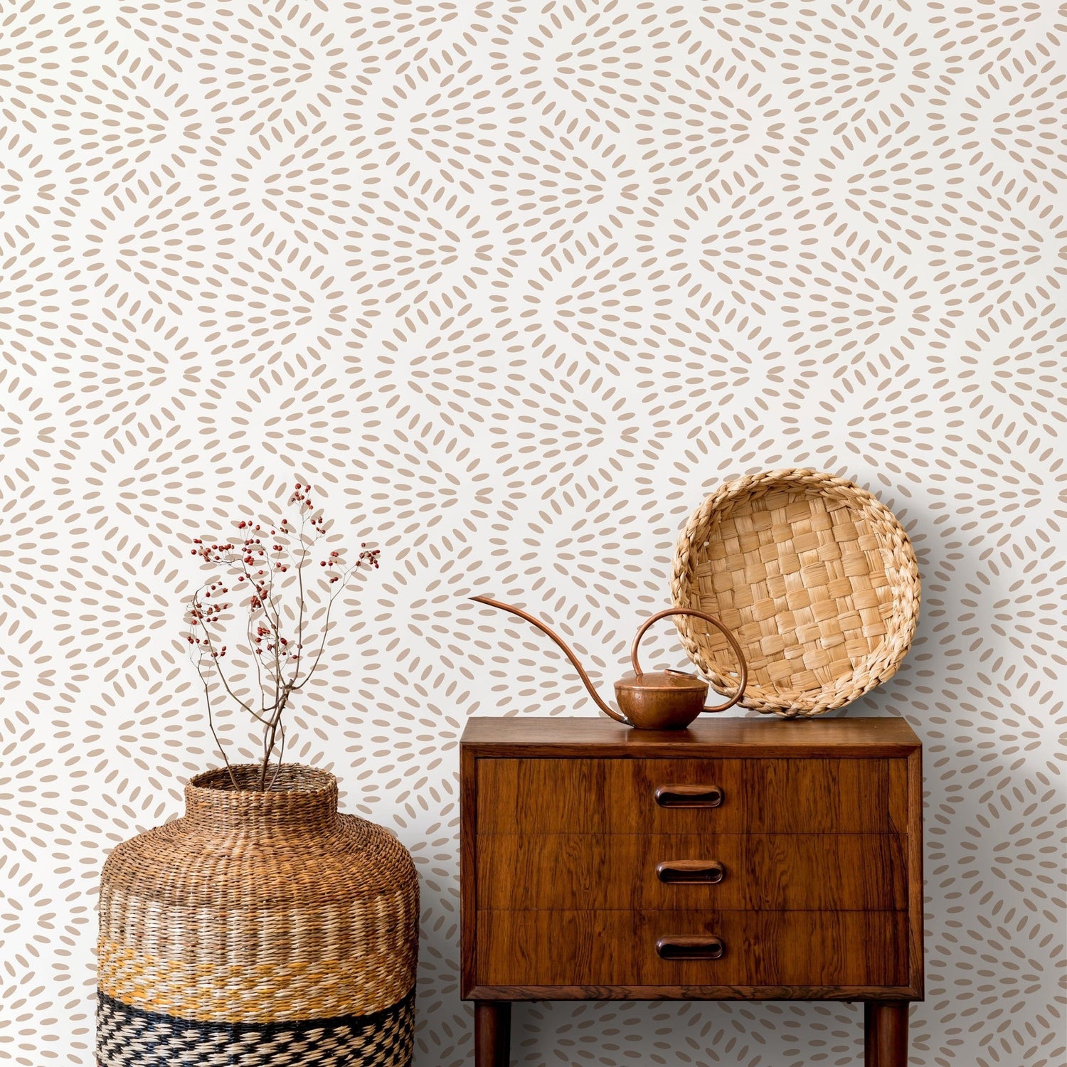 Neutral Abstract Petal Wallpaper - C594 - WallTrend