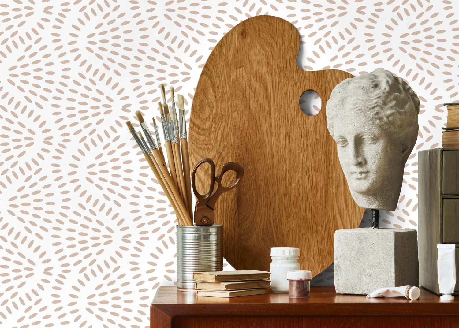 Neutral Abstract Petal Wallpaper - C594 - WallTrend