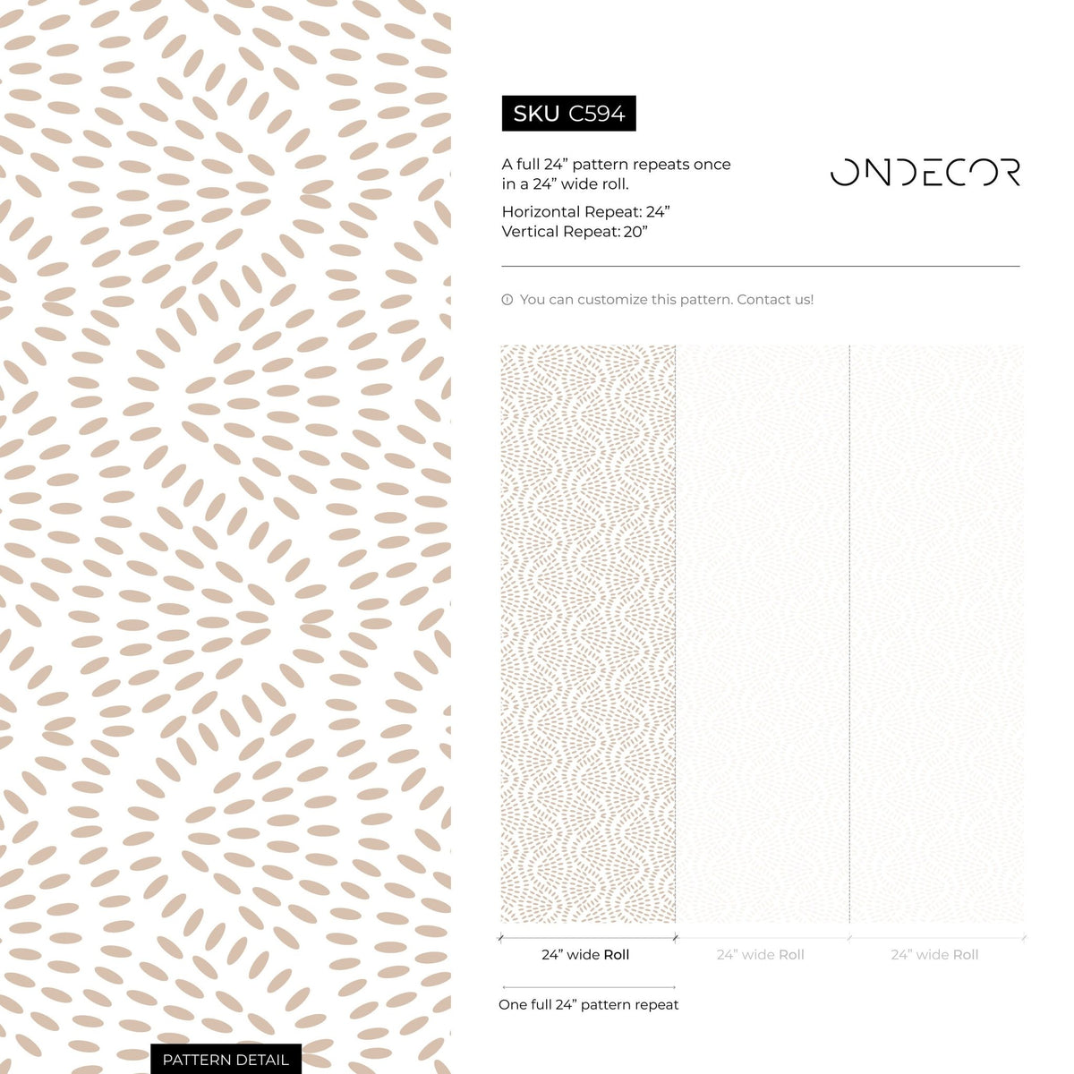 Neutral Abstract Petal Wallpaper - C594 - WallTrend