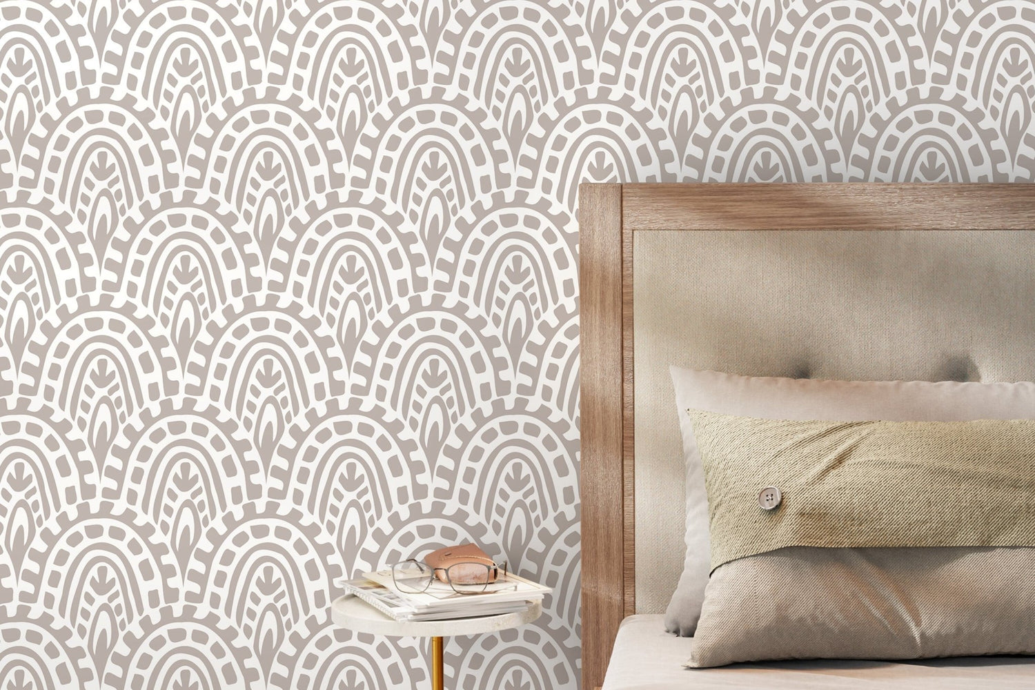 Neutral Abstract Wallpaper / Peel and Stick Wallpaper Removable Wallpaper Home Decor Wall Art Wall Decor Room Decor - D353 - WallTrend