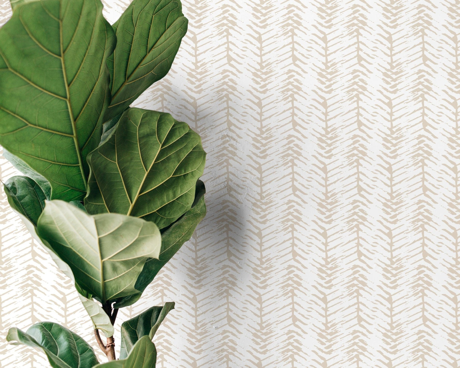 Neutral Fern Pattern Wallpaper - C255 - WallTrend