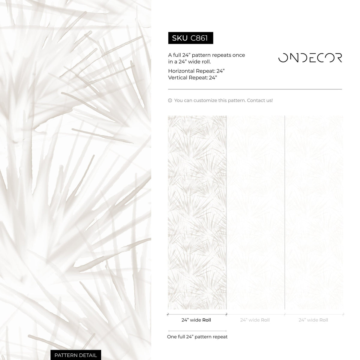 Neutral Floral Dandelion Wallpaper / Peel and Stick Wallpaper Removable Wallpaper Home Decor Wall Art Wall Decor Room Decor - C861 - WallTrend
