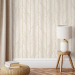 Neutral Herringbone Wallpaper Boho Wallpaper Peel and Stick and Traditional Wallpaper - D790 - WallTrend