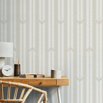 Neutral Herringbone Wallpaper Minimalist Wallpaper Peel and Stick and Traditional Wallpaper - D800 - WallTrend
