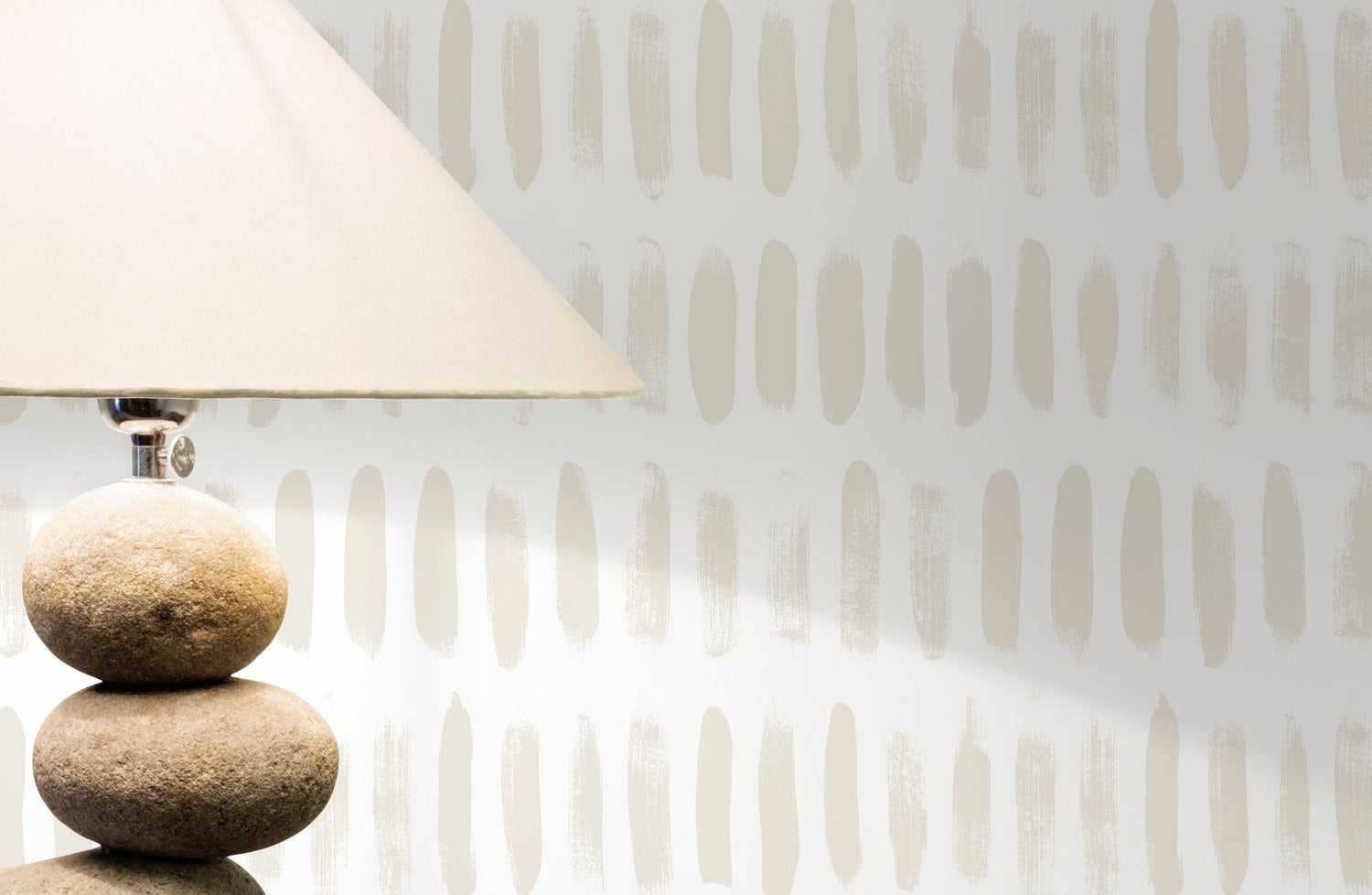 Neutral Paint Brush Dotted in Sand Wallpaper Abstract Removable and Repositionable Peel and Stick or Traditional Pre - pasted Wallpaper - ZADE - WallTrend