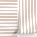 Neutral Striped Wallpaper Modern Geometric Wallpaper Peel and Stick and Traditional Wallpaper - D737 - WallTrend