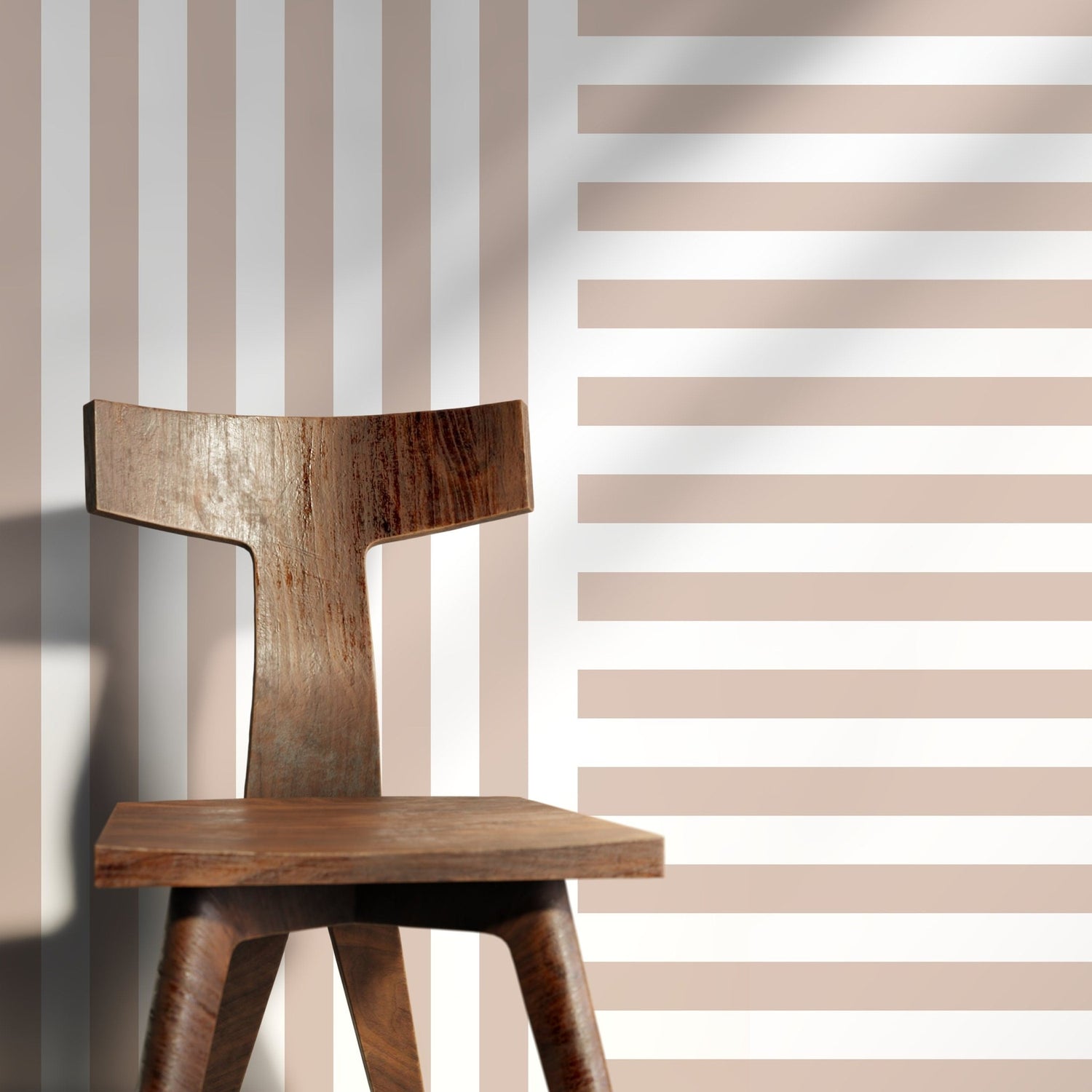 Neutral Striped Wallpaper Modern Geometric Wallpaper Peel and Stick and Traditional Wallpaper - D737 - WallTrend