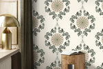 Neutral Vintage Ornamental Wallpaper / Peel and Stick Wallpaper Removable Wallpaper Home Decor Wall Art Wall Decor Room Decor - D232 - WallTrend