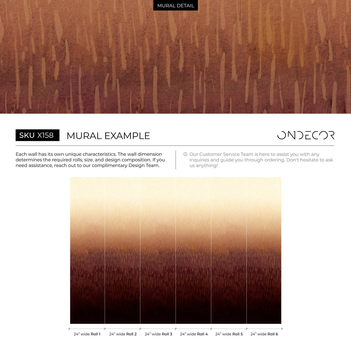 Ombre Rainfall Wallpaper - X158 - WallTrend