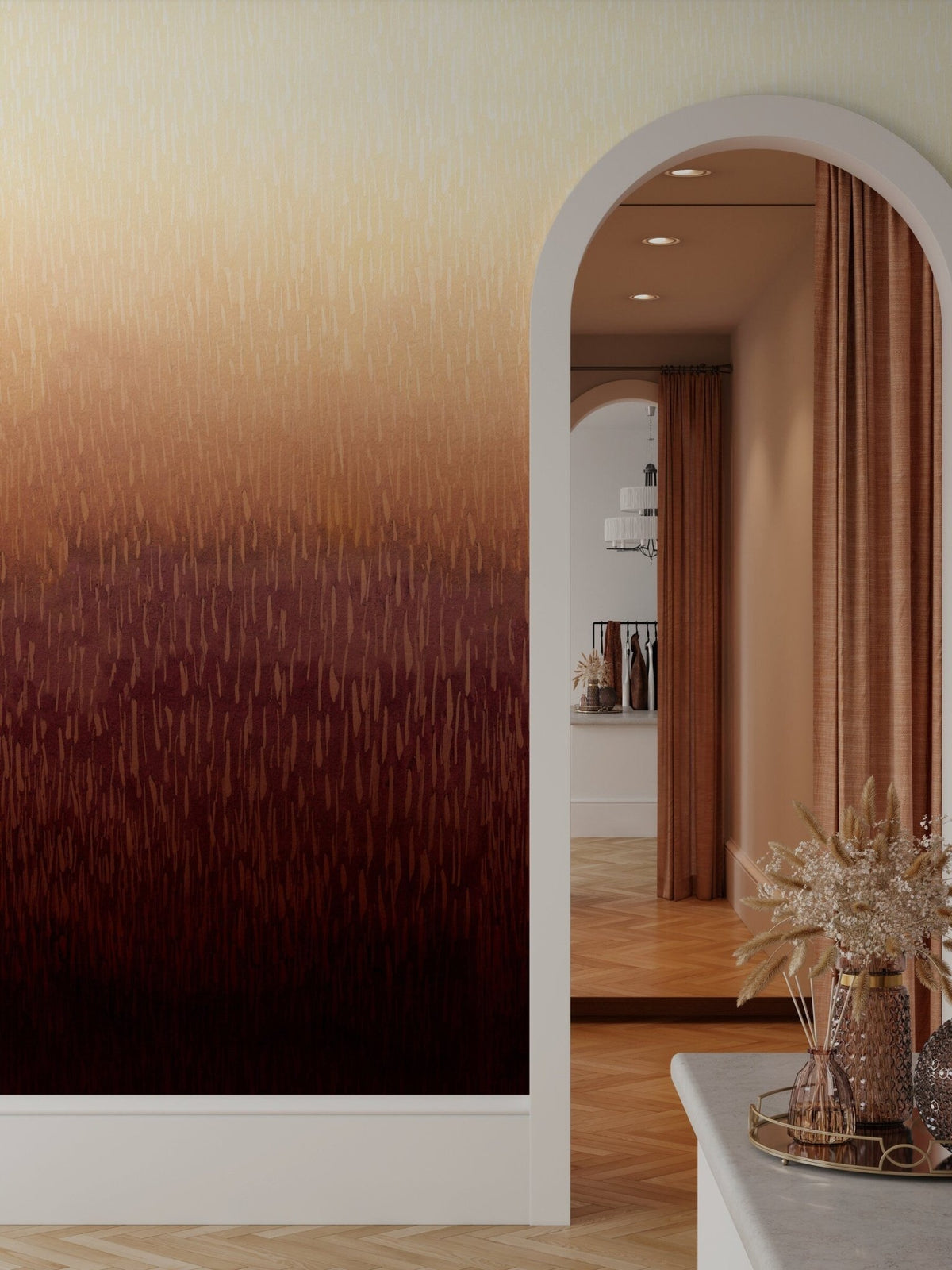 Ombre Rainfall Wallpaper - X158 - WallTrend