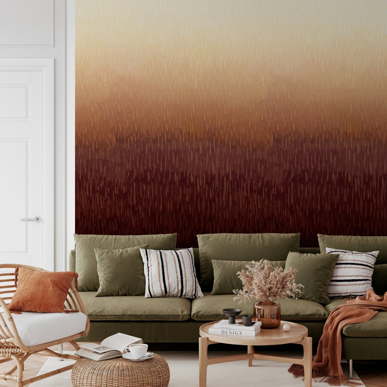 Ombre Rainfall Wallpaper - X158 - WallTrend
