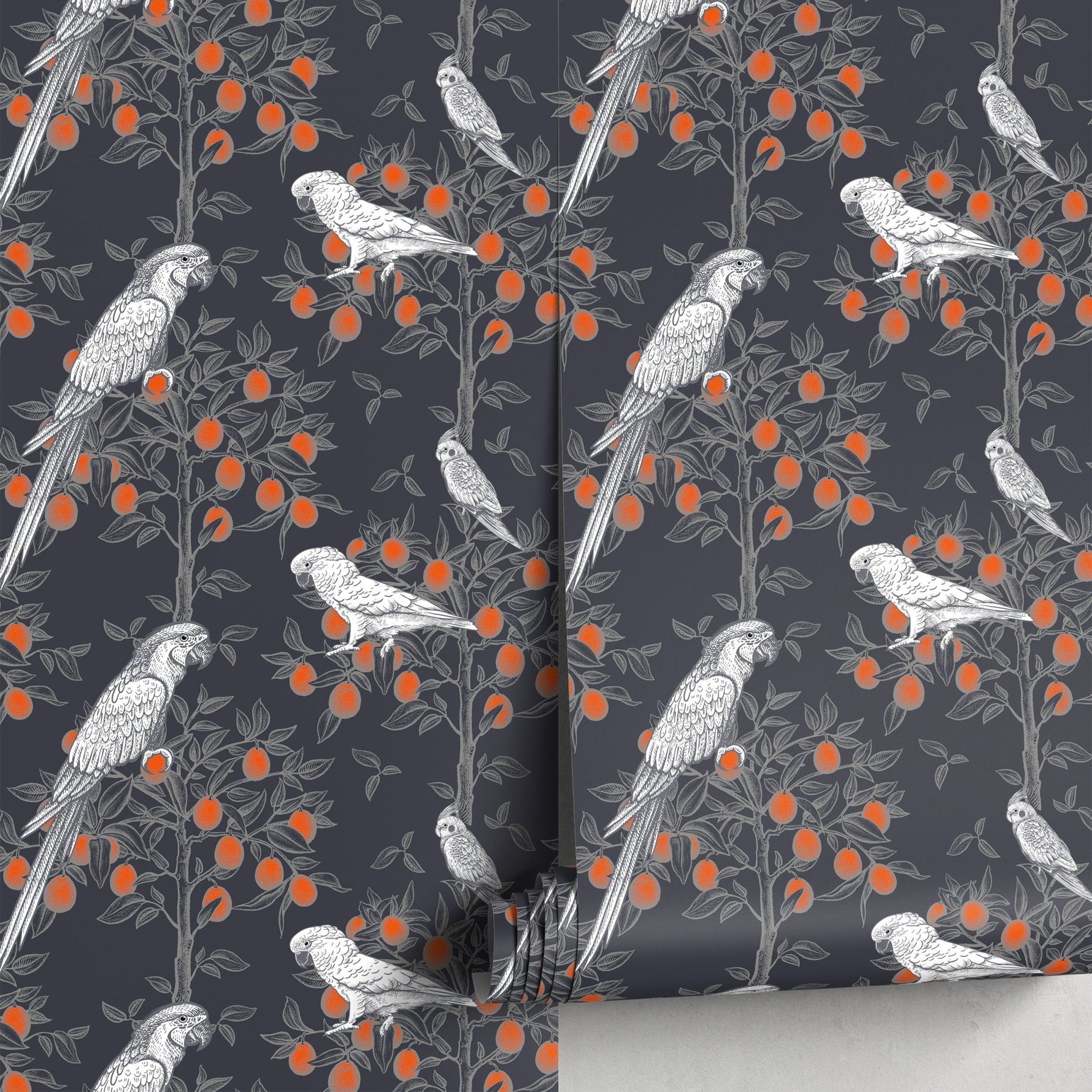 Orchard Parrot Wallpaper - A919 - WallTrend