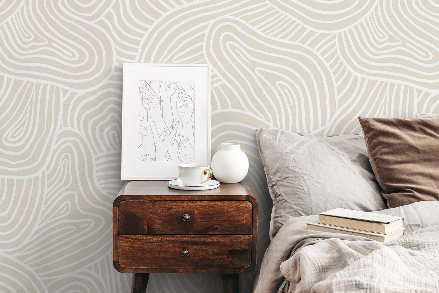 Organic Curves Wallpaper - C886 - WallTrend