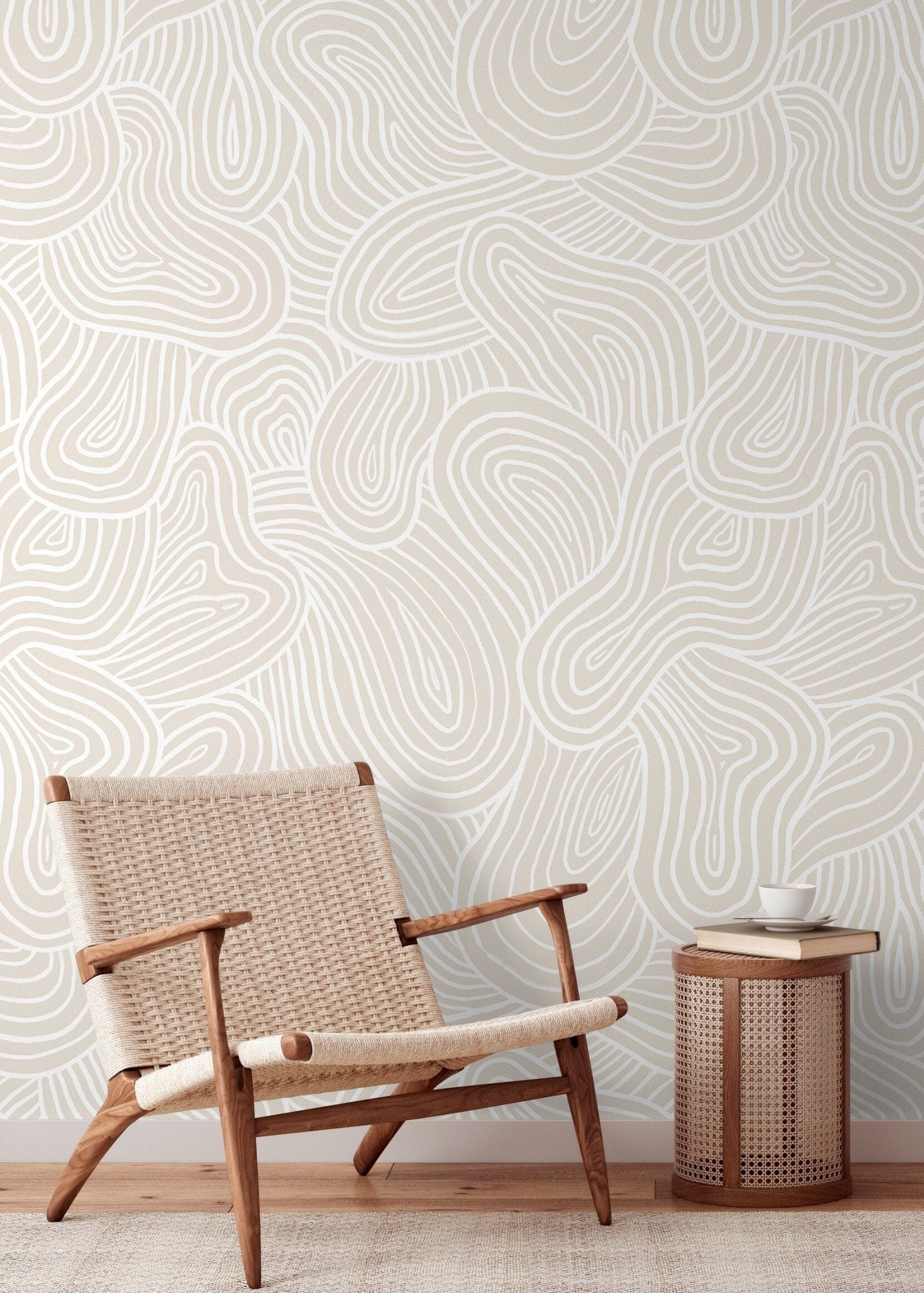 Organic Curves Wallpaper - C886 - WallTrend