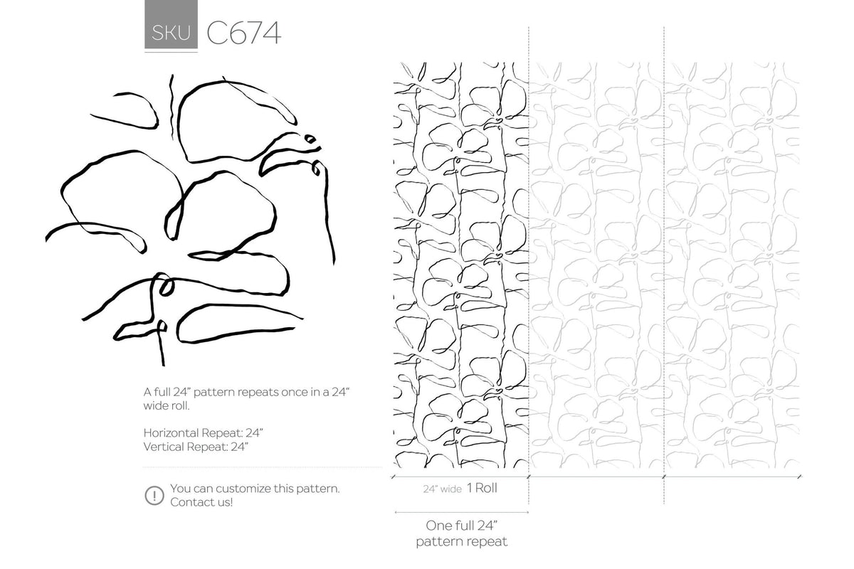 Organic Lines Wallpaper - C674 - WallTrend