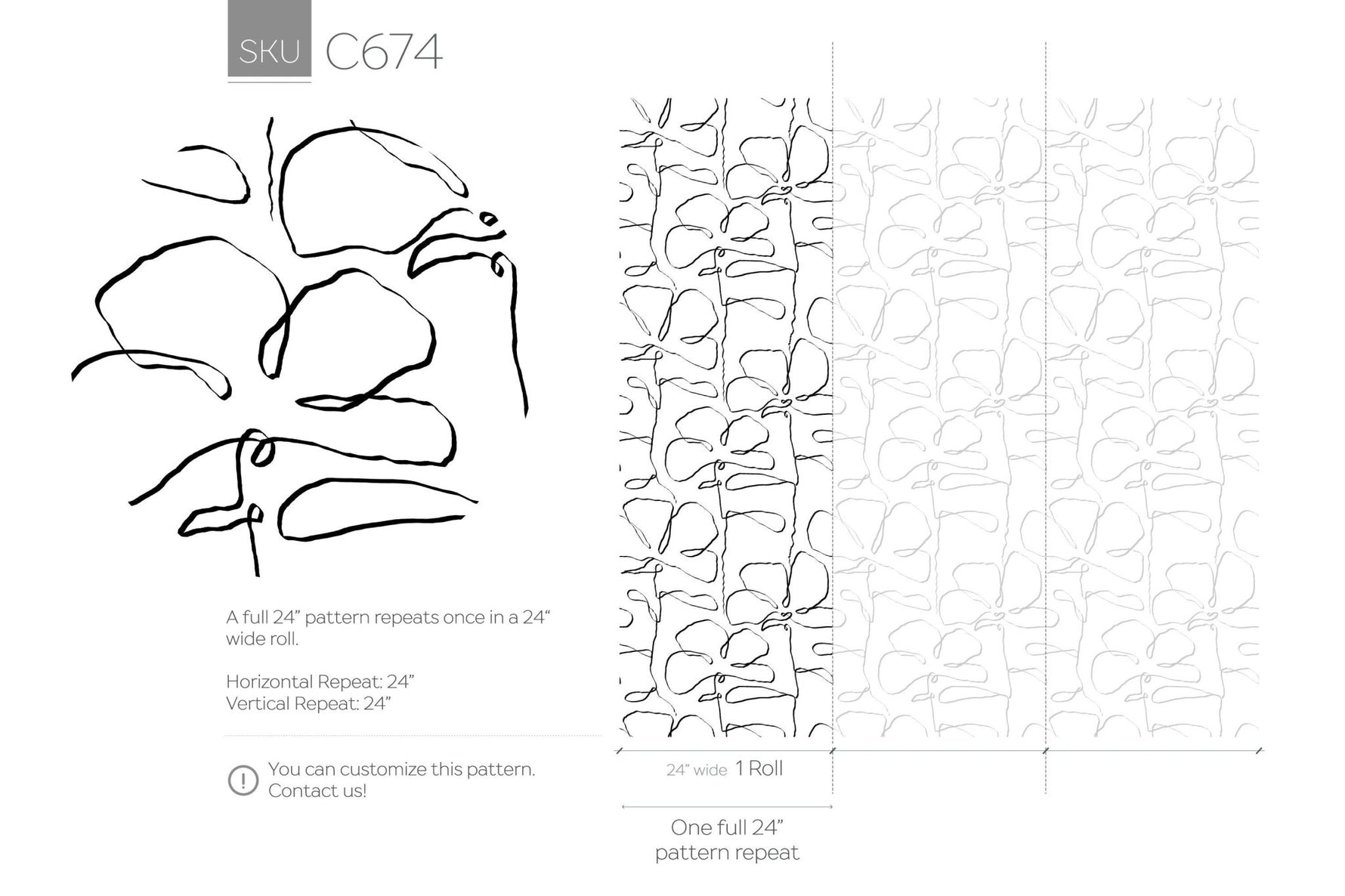 Organic Lines Wallpaper - C674 - WallTrend