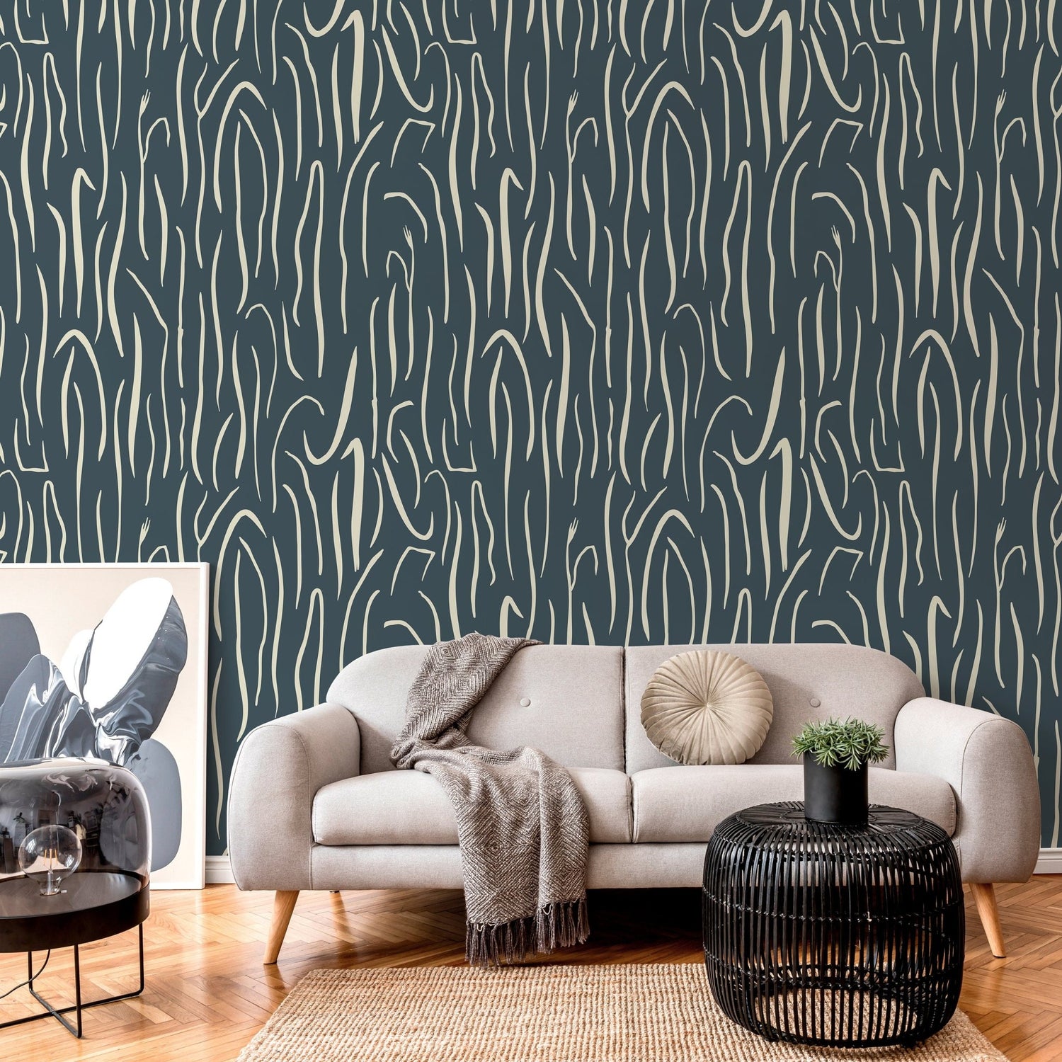 Organic Lines Wallpaper - D618 - WallTrend