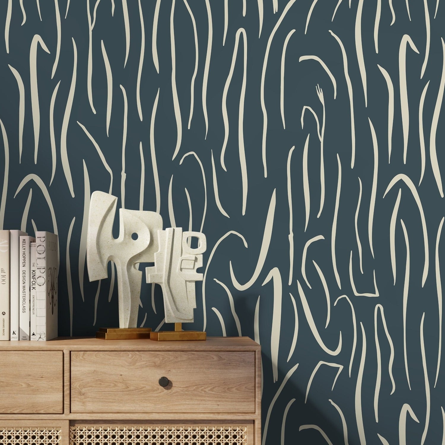 Organic Lines Wallpaper - D618 - WallTrend