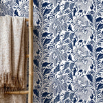 Ornamental Flowers Wallpaper - Removable Wallpaper Peel and Stick Wallpaper Wall Paper - C293 - WallTrend