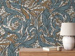 Ornate Baroque Swirls Wallpaper - D489 - WallTrend