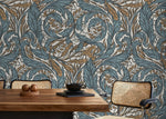 Ornate Baroque Swirls Wallpaper - D489 - WallTrend