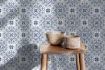Ornate Blue Geometric Wallpaper - C189 - WallTrend