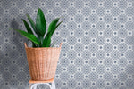 Ornate Blue Geometric Wallpaper - C189 - WallTrend
