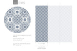 Ornate Blue Geometric Wallpaper - C189 - WallTrend
