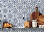 Ornate Blue Geometric Wallpaper - C189 - WallTrend