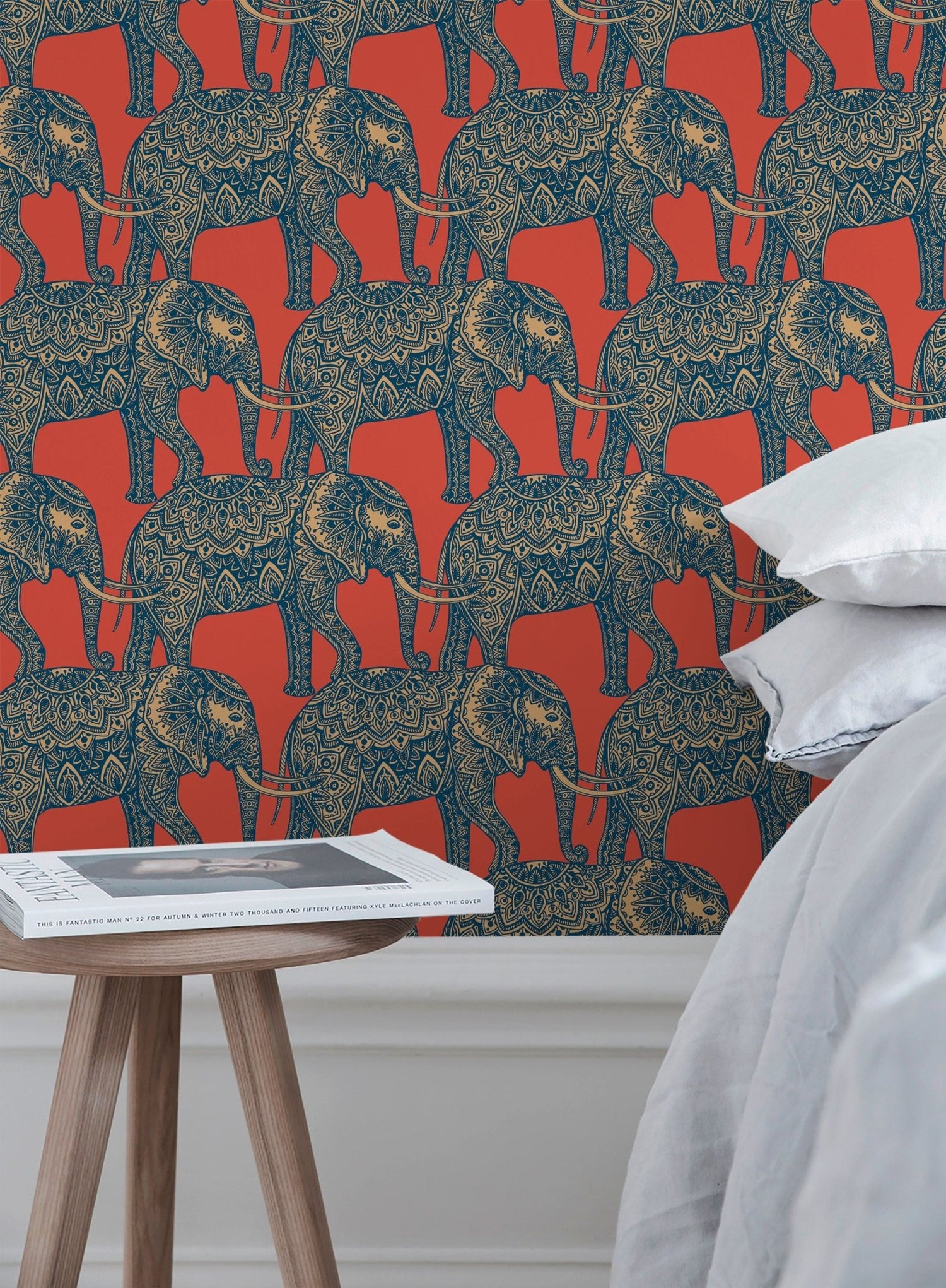 Ornate Elephant Parade Wallpaper - B347 - WallTrend