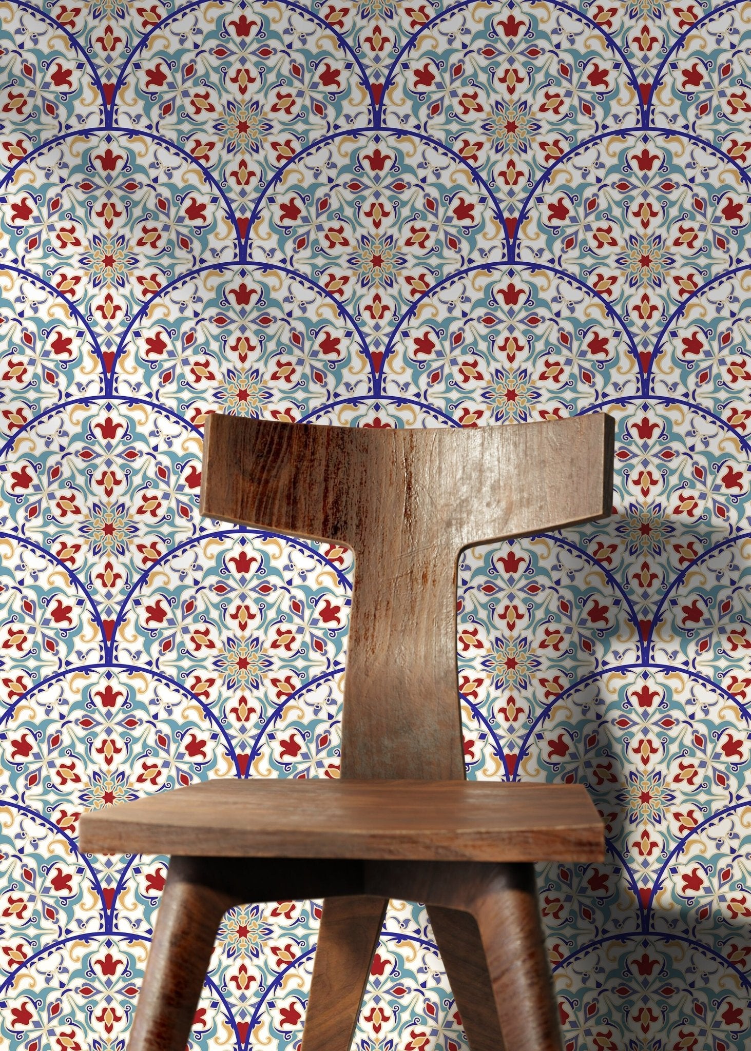 Ornate Floral Arch Wallpaper - B820 - WallTrend
