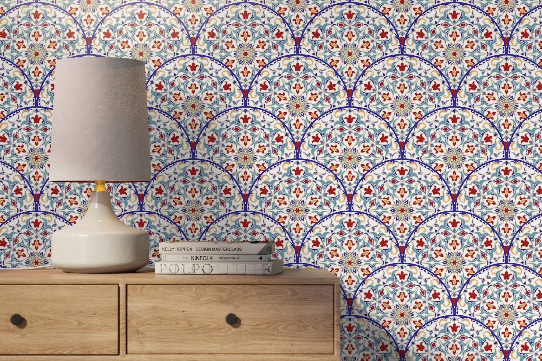 Ornate Floral Arch Wallpaper - B820 - WallTrend