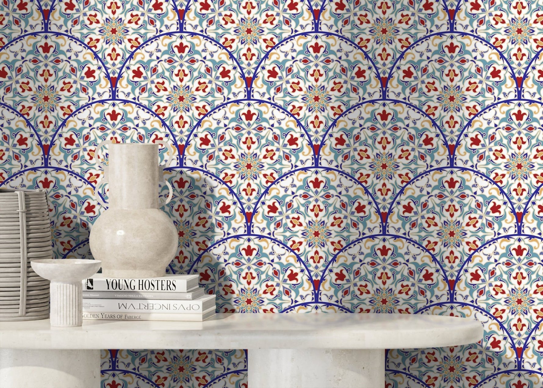 Ornate Floral Arch Wallpaper - B820 - WallTrend