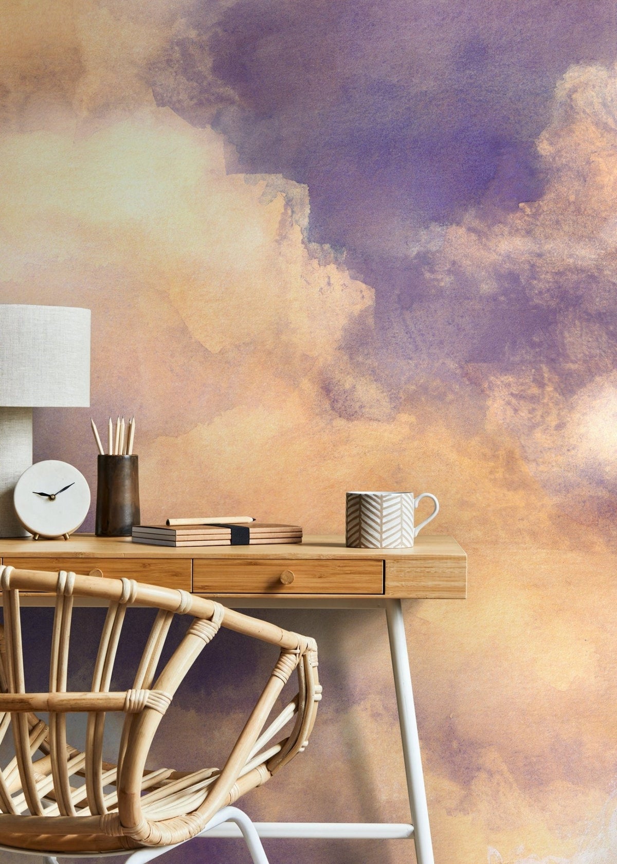 Pastel Color Watercolor Wallpaper / Peel and Stick Wallpaper Removable Wallpaper Home Decor Wall Art Wall Decor Room Decor - C917 - WallTrend