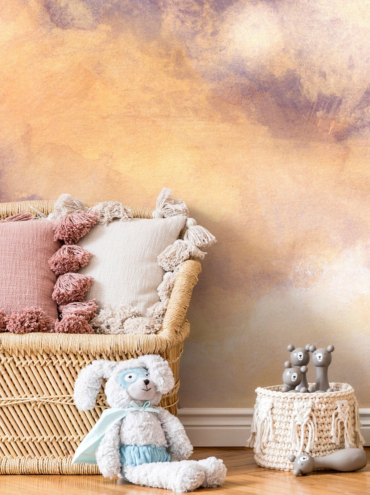 Pastel Color Watercolor Wallpaper / Peel and Stick Wallpaper Removable Wallpaper Home Decor Wall Art Wall Decor Room Decor - C917 - WallTrend