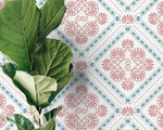 Pink and Blue Retro Tile Wallpaper / Peel and Stick Wallpaper Removable Wallpaper Home Decor Wall Art Wall Decor Room Decor - D135 - WallTrend