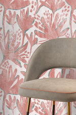 Pink Floral Hand Painted Wallpaper / Peel and Stick Wallpaper Removable Wallpaper Home Decor Wall Art Wall Decor Room Decor - C902 - WallTrend