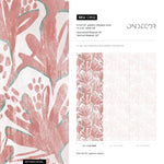 Pink Floral Hand Painted Wallpaper / Peel and Stick Wallpaper Removable Wallpaper Home Decor Wall Art Wall Decor Room Decor - C902 - WallTrend