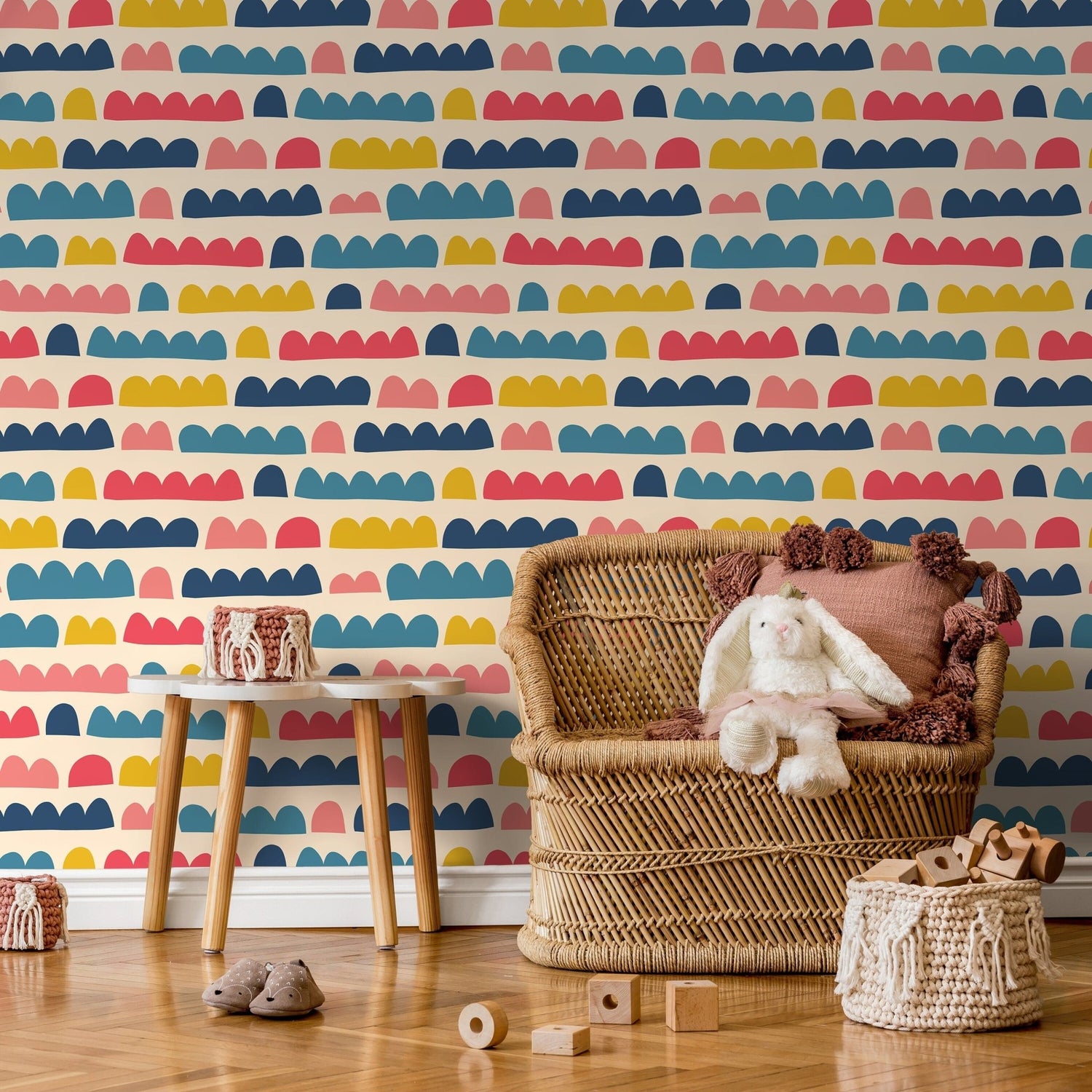 Playful Arch Pattern Wallpaper - D338 - WallTrend