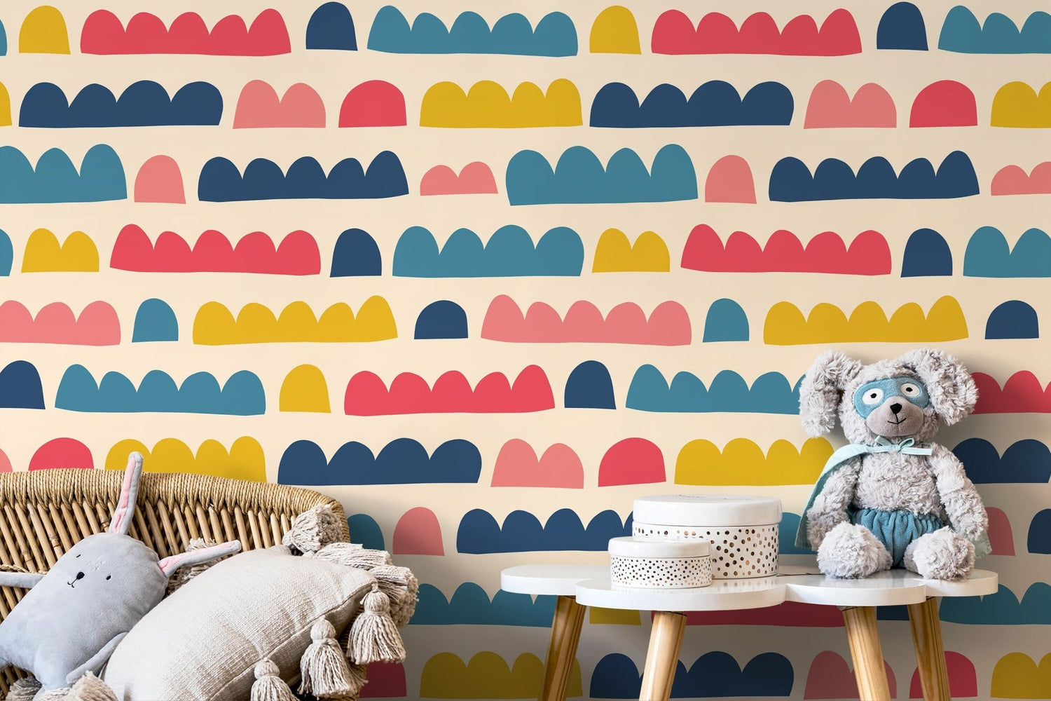 Playful Arch Pattern Wallpaper - D338 - WallTrend