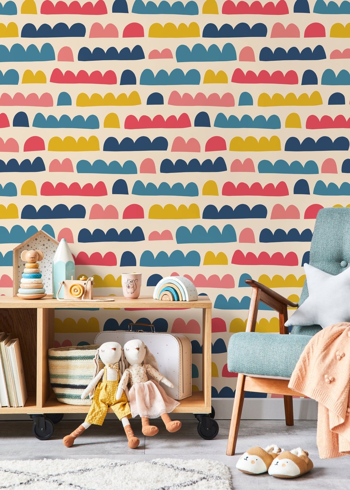 Playful Arch Pattern Wallpaper - D338 - WallTrend