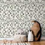 Playful Birds and Clouds Wallpaper - C705 - WallTrend