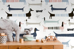 Playful Dachshunds Wallpaper - D100 - WallTrend