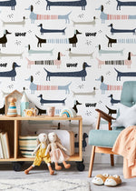 Playful Dachshunds Wallpaper - D100 - WallTrend