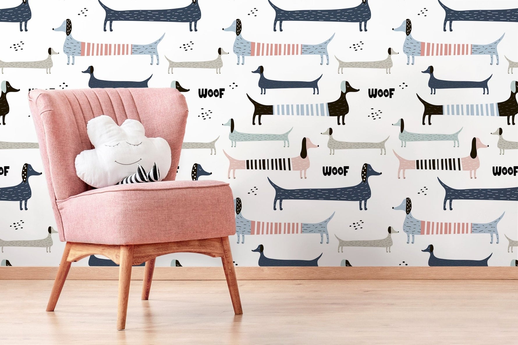 Playful Dachshunds Wallpaper - D100 - WallTrend